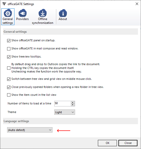 Auto-detect Outlook language